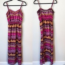 Loft Ikat Print Maxi Dress size xs
