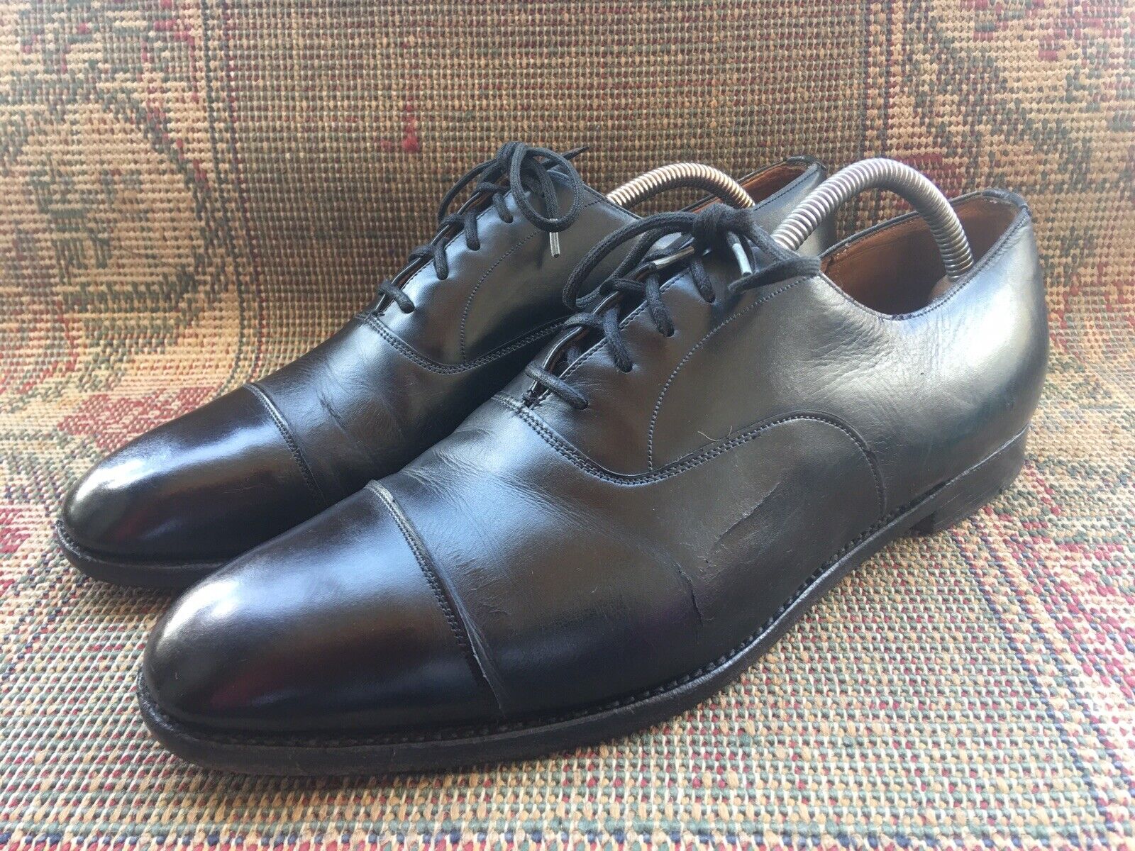 Church’s Black Custom Grade ‘Consul’ Cap Toe Oxford Leather Men’s Shoes Uk  9.5