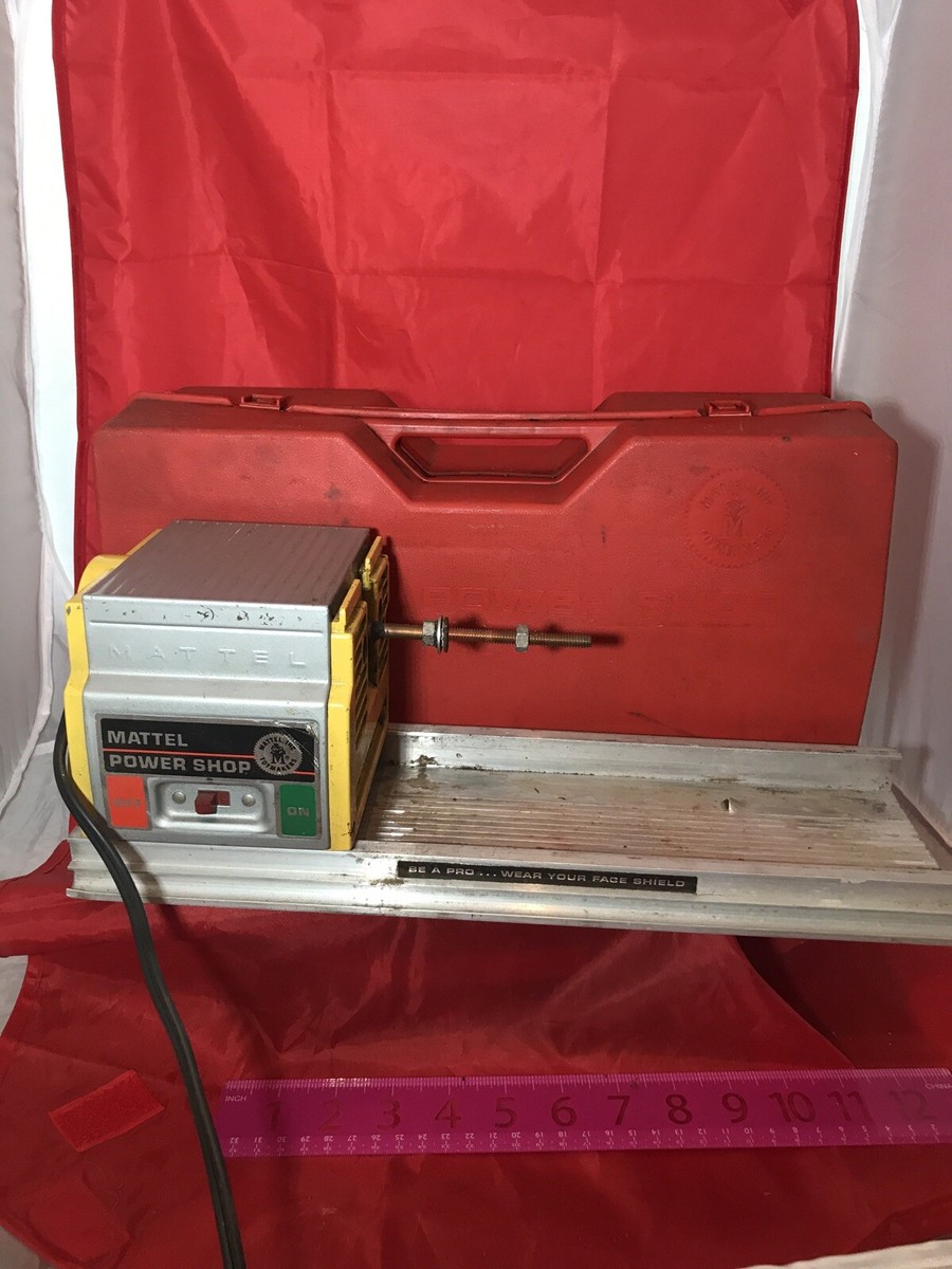 VINTAGE WOOD WORKING TOY 1964 MATTEL TOYMAKERS POWER SHOP LATHE | eBay