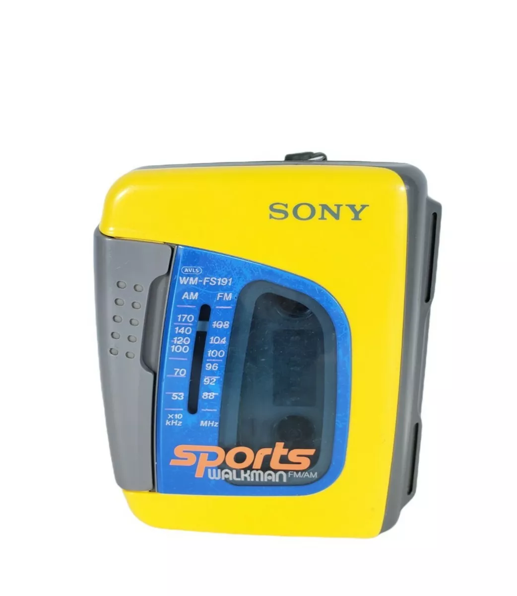 Sony Sports Walkman Radio Cassette Tape FM/AM 2 Bands Radio w/Solar Alarm  Clock Sony Walkman Model No. WM-AF58