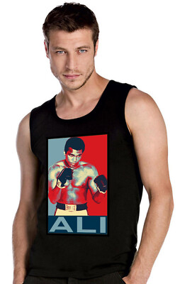 Muhammad ALI ,king of the Boxing  Ärmellos T-Shirt Top Tank Schwarz -21057-SW