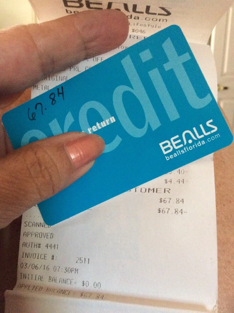 BEALLS CREDIT CARD WITH BALANCE OF 67.84. DOES NOT EXPIRES eBay