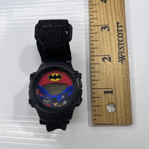 Batman Boys Black LCD Canvas MD2602 800/74 Retro Watch Untested - Picture 2 of 6