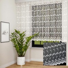 Store Gardine Marquisette Stickereien Weiß Exakter Faltenwurf MAßANFERTIGUNG