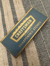 Vintage Craftsman Sharpening Stone Combination Double Sided w/ Box #6440