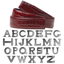 Leather Belt Reversible Belts in Crocodile Bordo Belt Buckle 40mm H Chrome