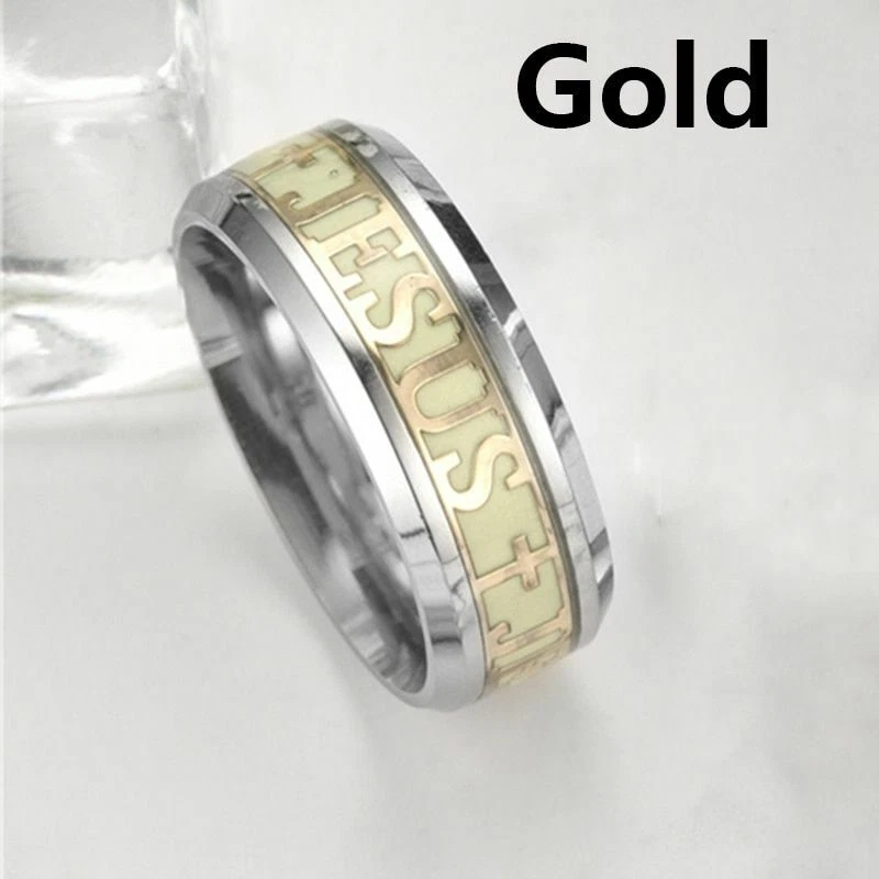 Glow in the shop dark jesus ring