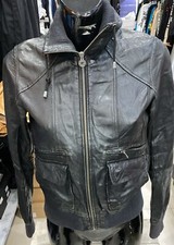 Bershka Giacca In Pelle Usato Donna Woman TgM (28) Nero LLE11