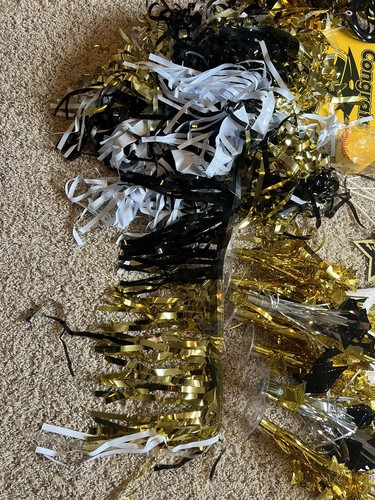 Graduation Party Decorations Supplies Lot Black & Gold NO YEAR /LIGHTLY USED - Picture 6 of 6