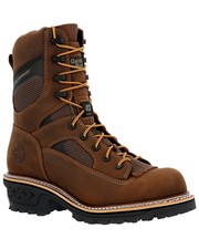 Georgia Boot Men's 9" Ltx Logger Waterproof Work Composite Toe Brown 10.5 D(M)