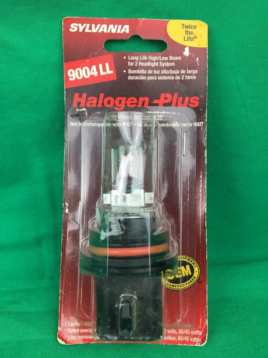 Sylvania 9004 LL Halogen Plus long life high low beam headlight bulb