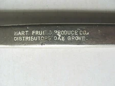1920'S ADVERTISING HART FRUIT PRODUCE CO PEORIA DIST OAK GROVE CRATE BOX TOOL
