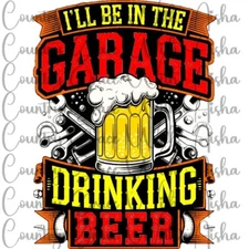Sublimation Print Transfer Garage Beer Ready to Press Paper Ink Heat Transfer