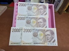 LOTTO N. 4 BANCONOTE 2000 LIRE CONSECUTIVE  MARCONI - FDS