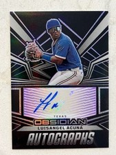 LUISANGEL ACUNA 2023 Panini Chronicles Obsidian Purple AUTO # 3/25 *Read*