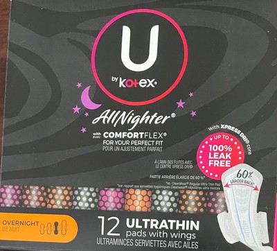 U by Kotex Ultra Thin Pads with Wings (6 Pack)