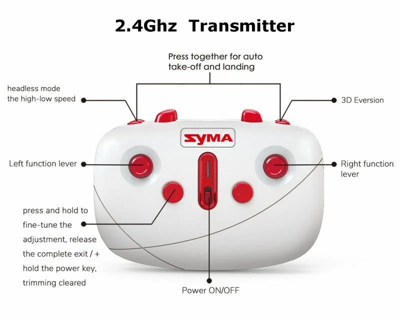 Syma X20 Pocket Drone RC Quadcopter Altitude Hold Headless 2.4G Flip Helicopter - Image 3 of 3