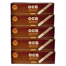 OCB Virgin Hollow Tip Tubes Cigarette Tubes - 84mm Filter Tubes (1,000 Total)