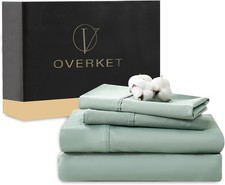 100 Egyptian Cotton Sheets Cal King Sheet Set 4PCS 1000 Thread Count Sateen