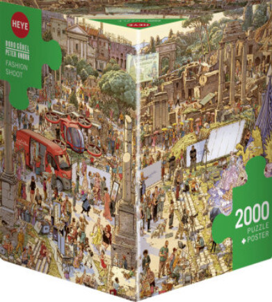 Puzzle 2000 pièces Fashion Shoot Doro Göbel Peter Knorr Boite triangulaire