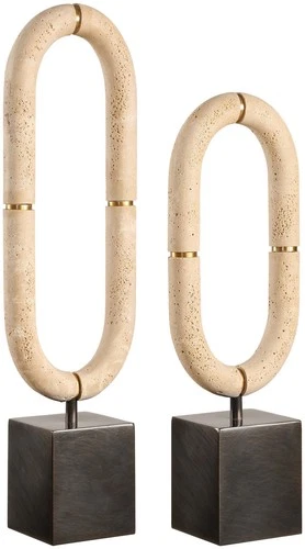 Uttermost 18210 Oval Fusion 22-1/4" Tall Resin and Steel Abstract - Dark Bronze - Picture 1 of 3