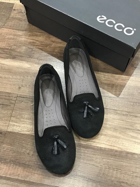 Women Ecco Heels Black Suede 36 #3QAT
