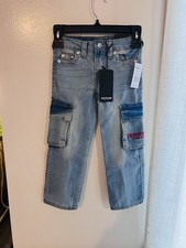 True Religion Boys Blue Straight Jeans Size 7 original price 79