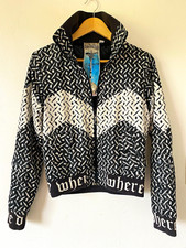 L.A.M.B. Fall 2006 Black White Chevron Windbreaker Jacket Gwen Stefani Rare Med.