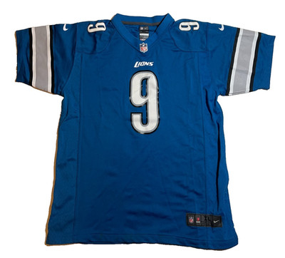 Nike NFL Detroit Lions Matthew Stafford Jersey #9 Blue Youth Size XL(18/20) NEW