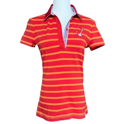 Saint James Polo Shirt in Jersey Striped Body and Plain Sleeves Cotton Size 6