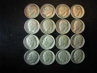 16  Roosevelt Dimes 90% Silver, mixed dates, free ship, Insured lot 2