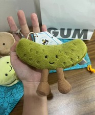 Jellycat Amuseable Green Sour Pickle Plush Toy Cute Soft Collectible KeychainNWT
