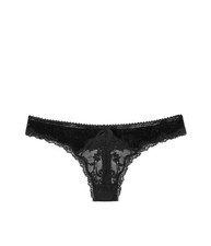 Victoria's Secret Dream Angels Velvet Thong Panty Black