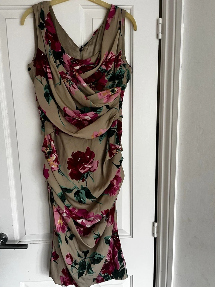 Vestido para mujer Dolce and Gabbanna talla 46 seda rosa cuerpo com sin mangas capucha cuello - Imagen 1 de 4
