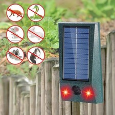 Solar Ultrasonic Garden Deterrent Repeller Animal Bird Cat Scarer Pest Fox Dog