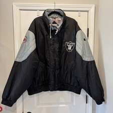 VINTAGE RAIDERS NFL CARL BANKS JACKET COAT 3XL Pro Football Oakland Las Vegas
