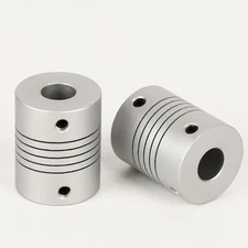 2Pcs 4mm To 10mm Aluminum Alloy Shaft Coupling Flexible Coupler L25xD19