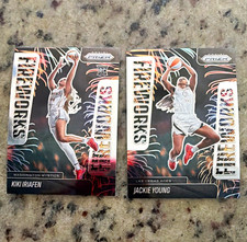 Panini Prizm WNBA Fireworks Insert 2-Card Lot Kiki Iriafen Jackie Young
