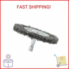 Forney 72735 Wire Wheel Brush, Coarse Crimped with 1/4-Inch Hex Shank, 3-Inch-by