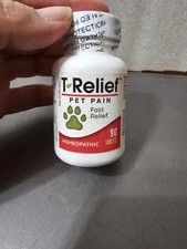 T-Relief Pet Pain Relief Plant-Based Arnica Pain Relievers 90 Tabs 10/2029