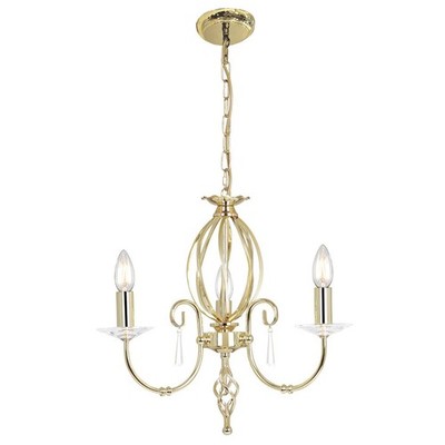 Aegean Kronleuchter Messing poliert  Elstead Lighting AG3-POL-BRASS