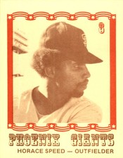 1976 Phoenix Giants Caruso #8 Horace Speed - NM Blank Back Baseball Card