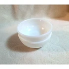Vintage Anchor Hocking FIRE KING White Milk Glass Soup or Cereal Bowl Lot Of 2