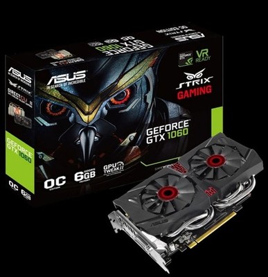 ASUS ROG STRIX GeForce GTX 1060 OC Edition 6GB STRIX-GTX1060-DC2O6G