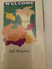 Fall Welcome Autumn Pumpkin Leaves Sulhouettes Garden Flag, 13"' x 18'' inches