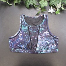 Fabletics Bra Women's M Multi-Color Abstract Mesh Sports Wireless