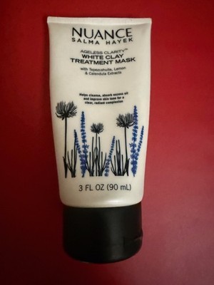 1- NUANCE Salma Hayek AGELESS CLARITY WHITE CLAY TREATMENT MASK 3 OZ - RARE