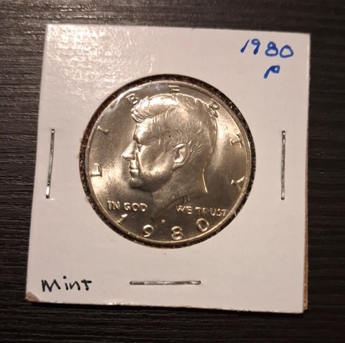 1980 P Kennedy Half Dollar Uncirculated in Cello US Mint (USbx) Free Shipping