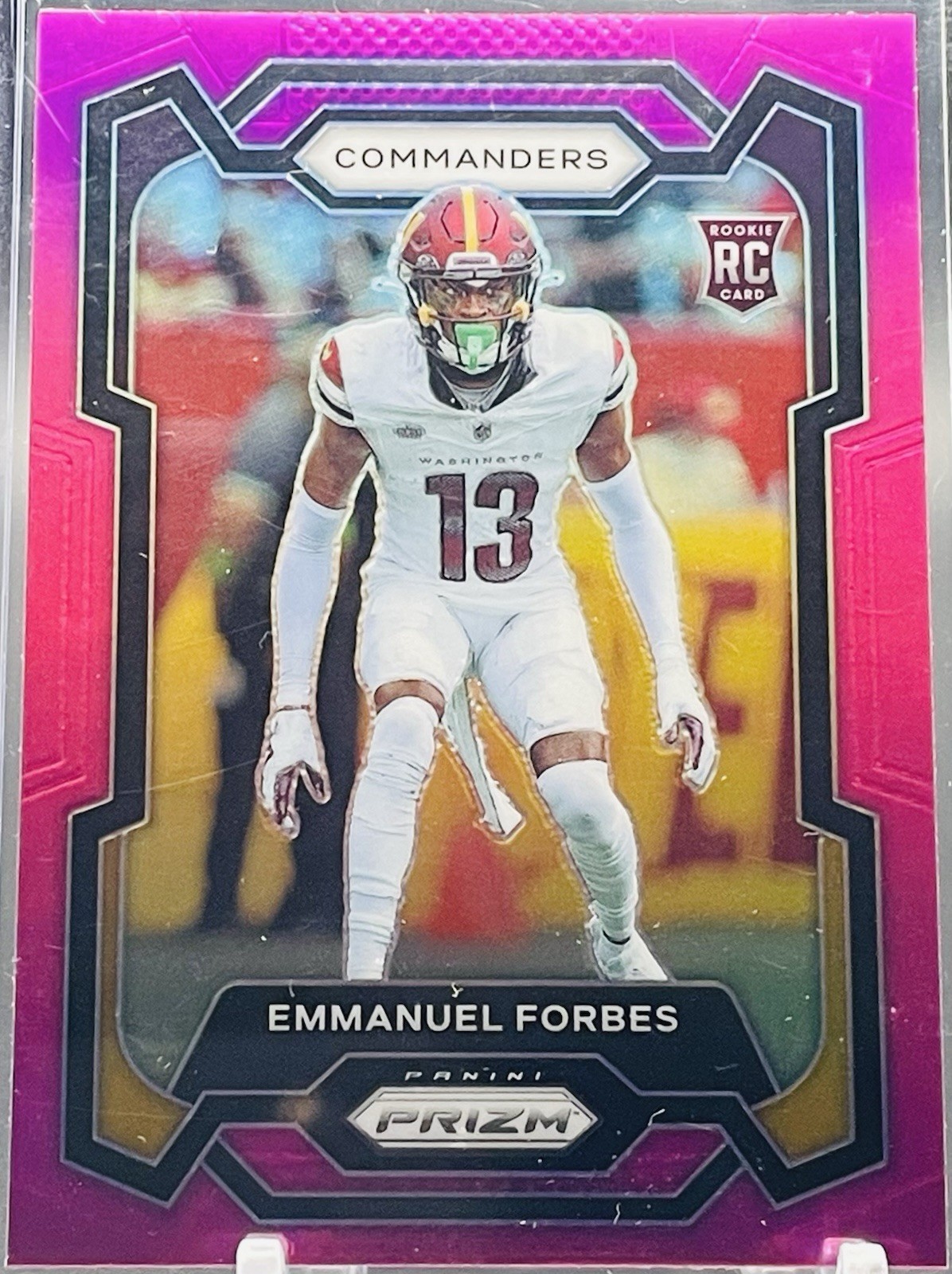 2023 Panini Prizm - Pink Prizm #399 Emmanuel Forbes (RC)