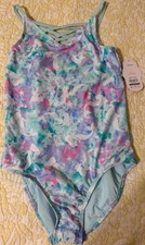 NWT Wonder Nation Girls Size L 10/12 UPF 50  One-Piece Swimsuit Mermaids